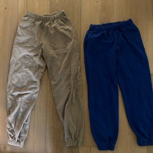 2 pairs of Brandy Melville pull on/elastic sweat pants. One Size